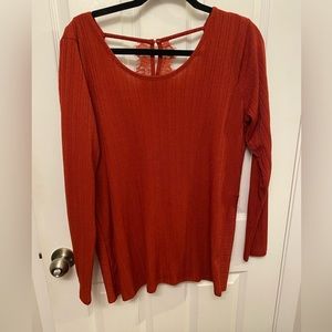 Daytrips open back lace detail long sleeve top